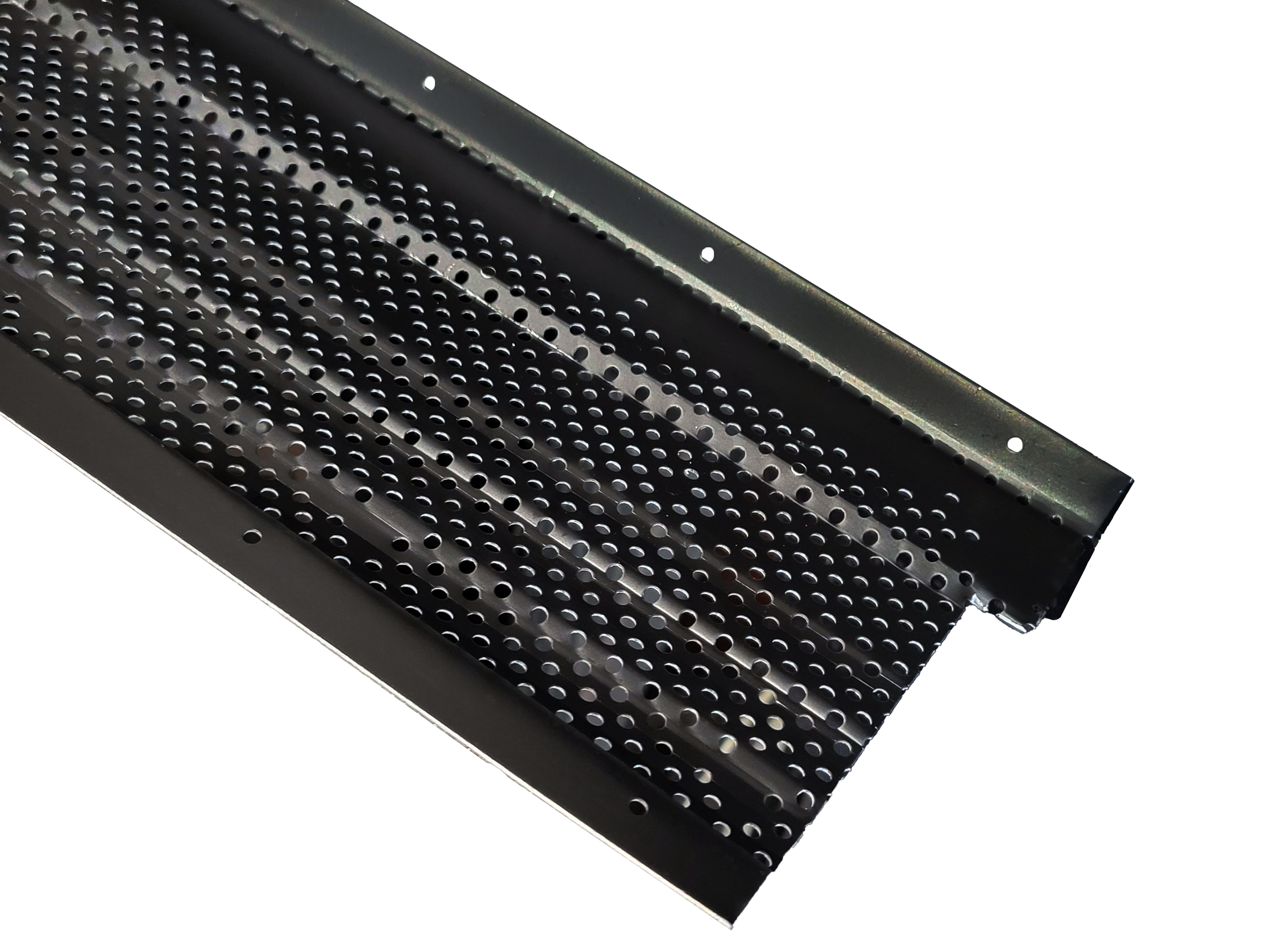 6″ gutter guard in Low-Gloss Black
